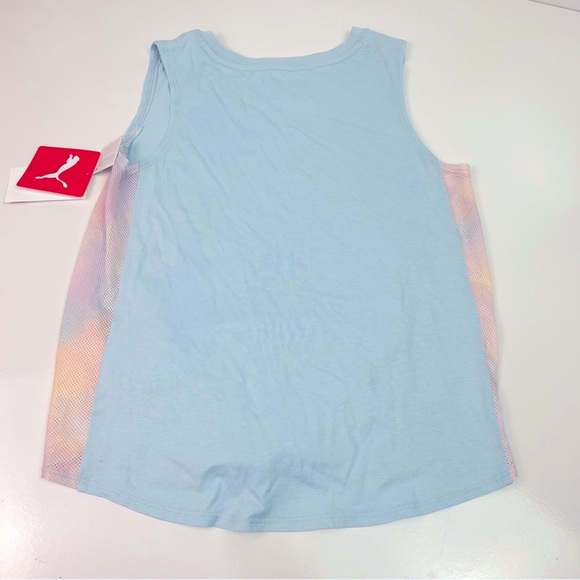 Puma Girls Blue with Mesh sides Tank Top Front Tie Sz Large 12/14 NWT - Picture 3 of 6